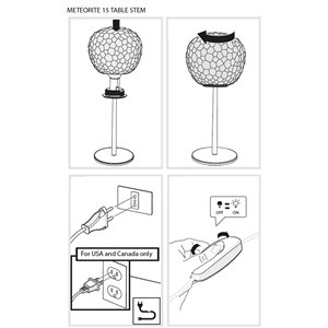 Lámpara sobremesa Meteorite table Stem Artemide