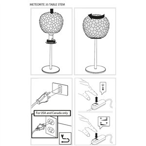 Lámpara sobremesa Meteorite table Stem Artemide