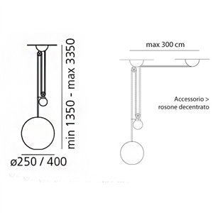 Lámpara Suspensión Aggregato saliscendi Esfera Artemide