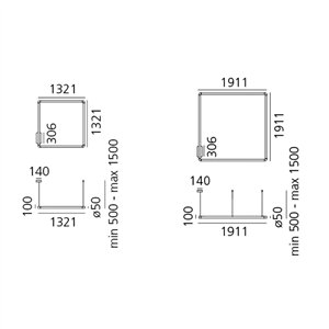 Lámpara Suspensión Alphabet of Light Cuadrado Artemide