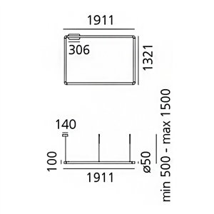 Lámpara Suspensión Alphabet of Light Rectangular Artemide