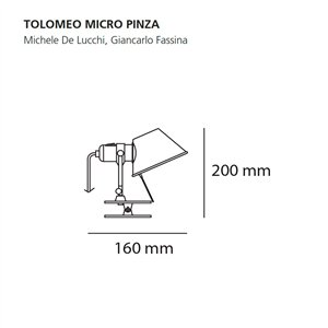 Aplique Tolomeo Pinza micro LED Artemide