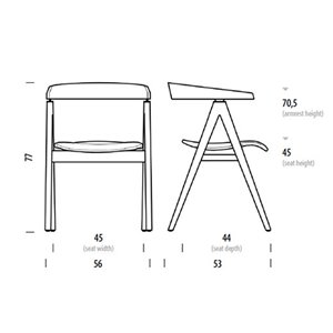 Silla Ava Tapizada Gazzda