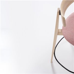 Taburete con Respaldo Nora Tapizado Gazzda