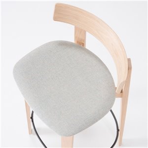 Taburete con Respaldo Nora Tapizado Gazzda