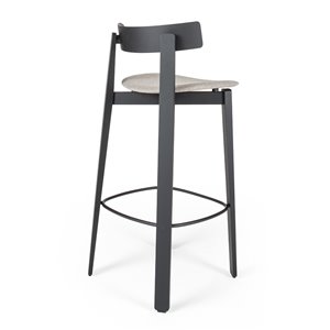 Taburete con Respaldo Nora Tapizado Gazzda