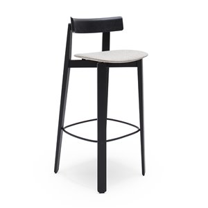 Taburete con Respaldo Nora Tapizado Gazzda