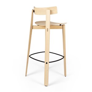 Taburete con Respaldo Nora Tapizado Gazzda