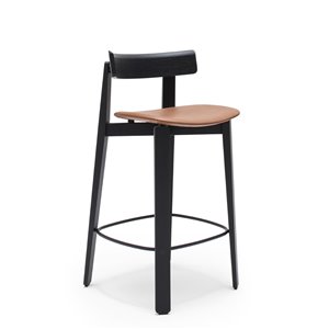 Taburete con Respaldo Nora Tapizado Gazzda