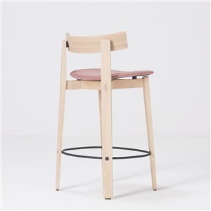 Taburete con Respaldo Nora Tapizado Gazzda