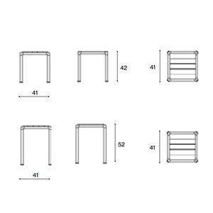Mesa auxiliar Roè teca Fast