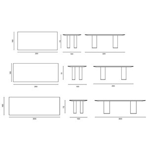 Mesa rectangular Naca aluminio Fast