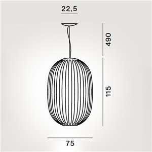 Lámpara suspensión Plass Grande Foscarini