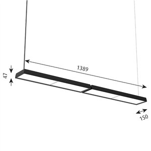 Lámpara LP Slim Box Doble Suspendida Louis Poulsen