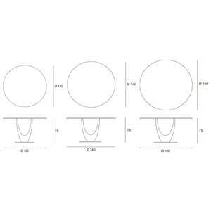 Mesa Axis Mármol Redonda Pacini&Cappellini