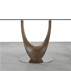 Mesa Axis Vidrio Redonda Pacini&Cappellini
