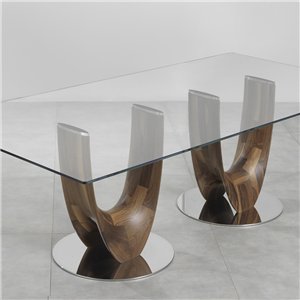 Mesa Axis Vidrio Redonda Pacini&Cappellini