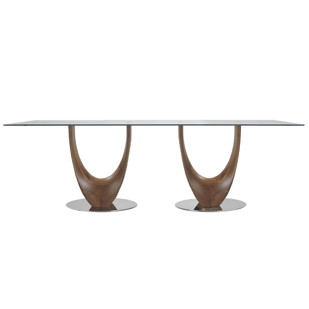 Mesa Axis Vidrio Redonda Pacini&Cappellini