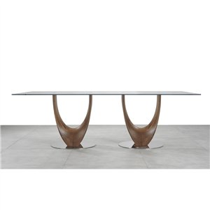Mesa Axis Vidrio Redonda Pacini&Cappellini