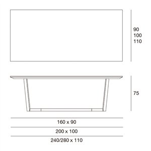 Mesa Aliante Madera Rectangular Pacini&Cappellini