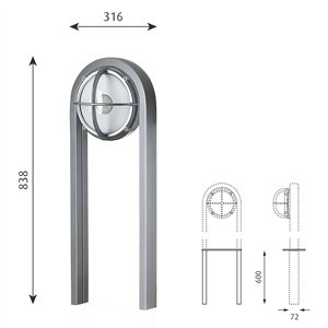 Lámpara pie Skot Bollard outdoor Louis Poulsen