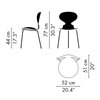 Silla ANT 3 patas fresno color Fritz Hansen
