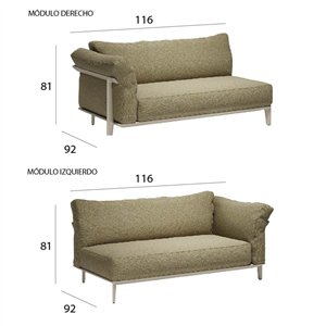 Sofá Pasadena Brazo Vondom