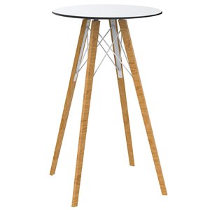 Mesa redonda alta Faz Wood Vondom