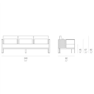 Sofá 3 plazas Solanas Gandia Blasco