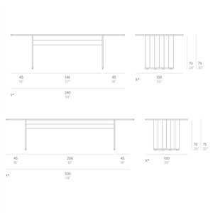 Mesa pata retranqueante GB Modular Gandia Blasco