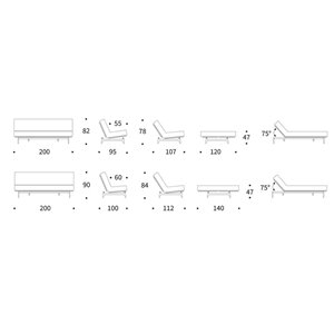 Sofá cama Aslak liso Innovation Living