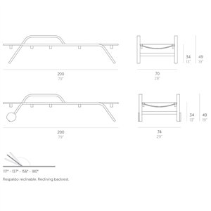 Tumbona con brazos Stack Gandia Blasco