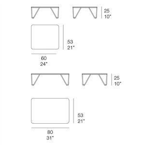 Mesa auxiliar Valentina up Diabla Outdoor