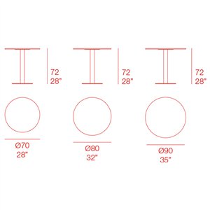 Mesa Mona Redonda Diabla Outdoor