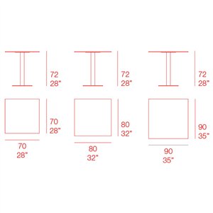Mesa Mona Cuadrada Diabla Outdoor