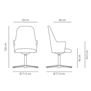 Sillón Aleta Executive giratoria Viccarbe