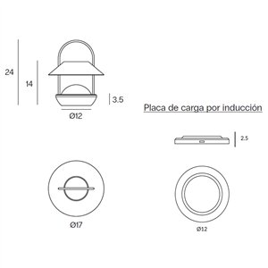 Lámpara sobremesa Candela metal FM iluminación