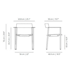 Sillón Perxa apilable madera Viccarbe