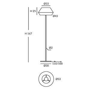 Lámpara pie Banyo FM iluminación