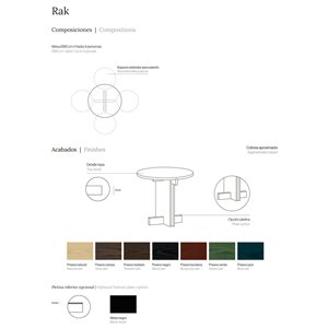 Mesa bistro redonda Rak redonda