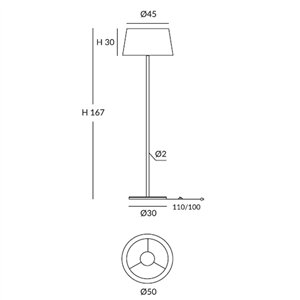 Lámpara pie Drum FM iluminación
