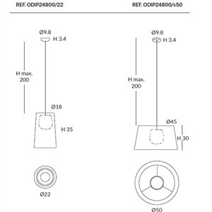 Lámpara de suspensión Drum outdoor FM iluminación