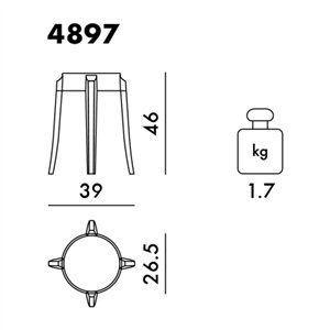 Taburete bajo Charles Ghost Kartell