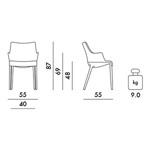 Silla Eleganza Nia Missoni Kartell