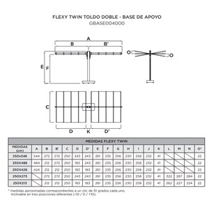 Parasol Flexy Twin Fim