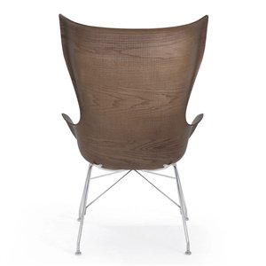 Sillón K/Wood Cuero Kartell