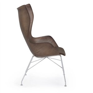 Sillón K/Wood Cuero Kartell