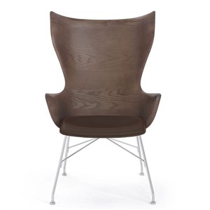 Sillón K/Wood Cuero Kartell