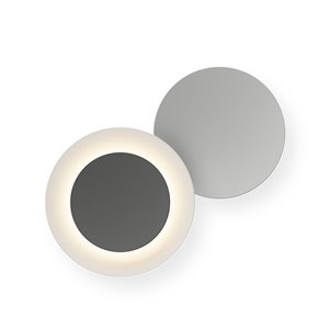 Lámpara aplique Puck Wall Art doble liso con aro Vibia