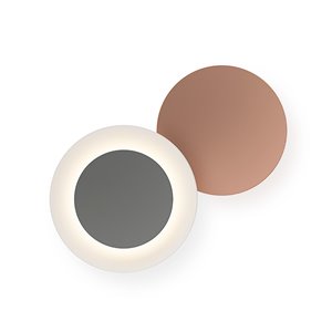 Lámpara aplique Puck Wall Art doble liso con aro Vibia